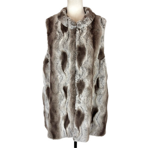 Hatley Heritage long brown faux-fur vest